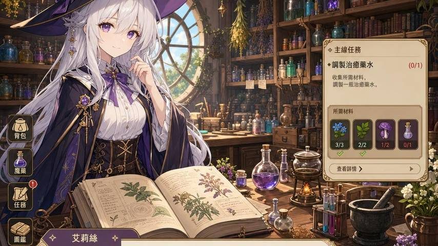 魔女秘药 手绘角色 演示图 6